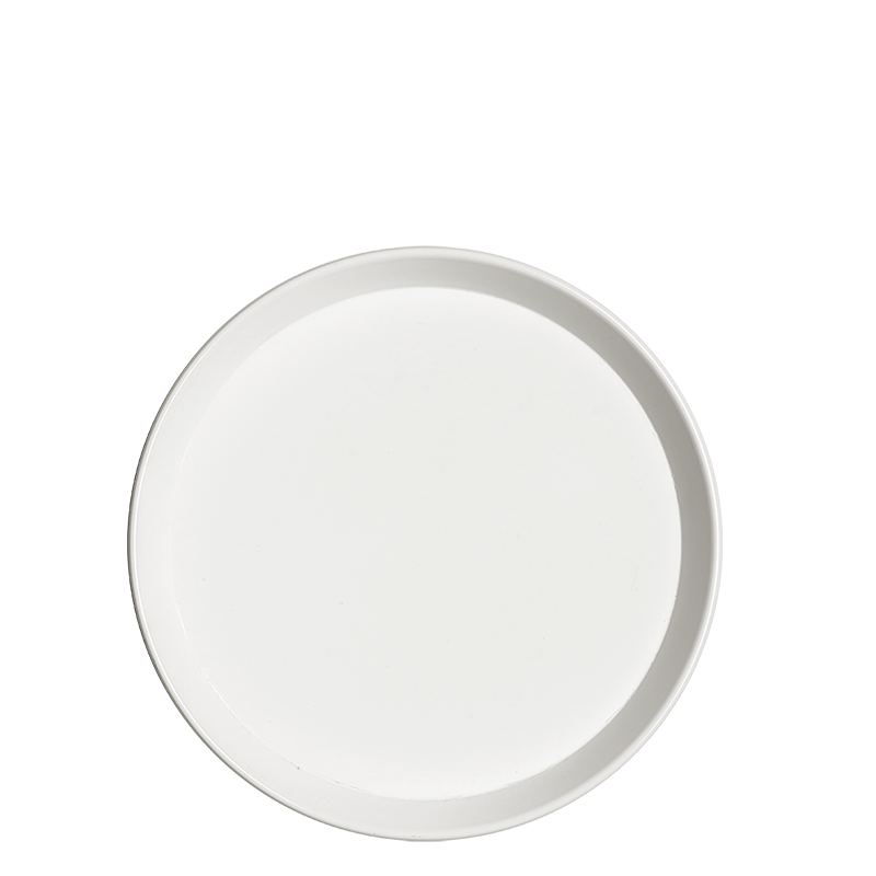 Bandeja de servicio blanca antideslizante Ø 39,5 cm Alt. 3 cm