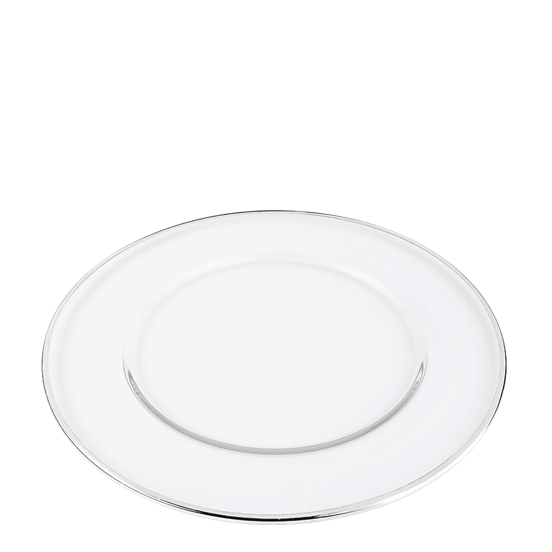 Plato de presentación Beverly ribete plata Ø 32 cm