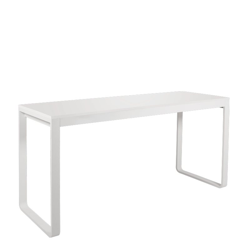 Mesa alta blanca encimera blanca 80 x 230 cm Alt. 110 cm
