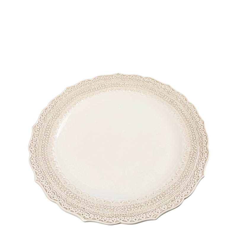 Plato llano Encaje crema Ø 28 cm
