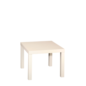 Mesa baja blanca 55 x 55 cm. Alt. 45 cm.