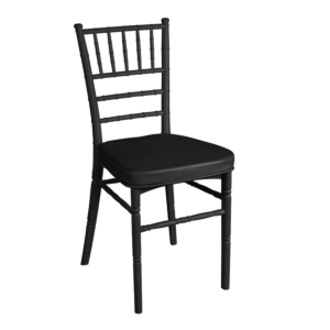 Silla Bambú negra asiento negro