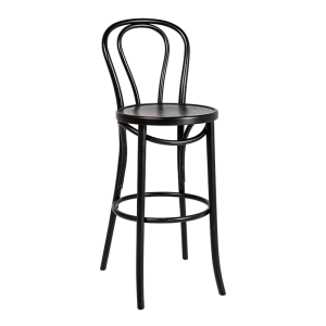 Silla alta Bistrot negra Ø 40 cm H 109 cm