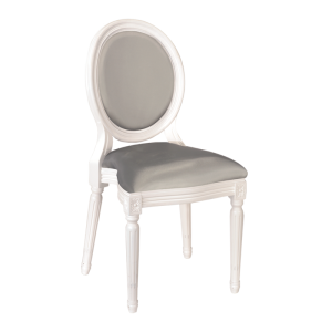 Silla Montaigne estructura blanca