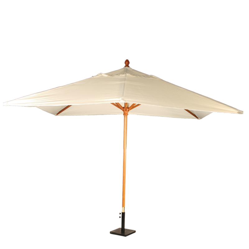 Parasol Luisiana crudo 300 x 300 cm. + pie 30 x 30 cm.