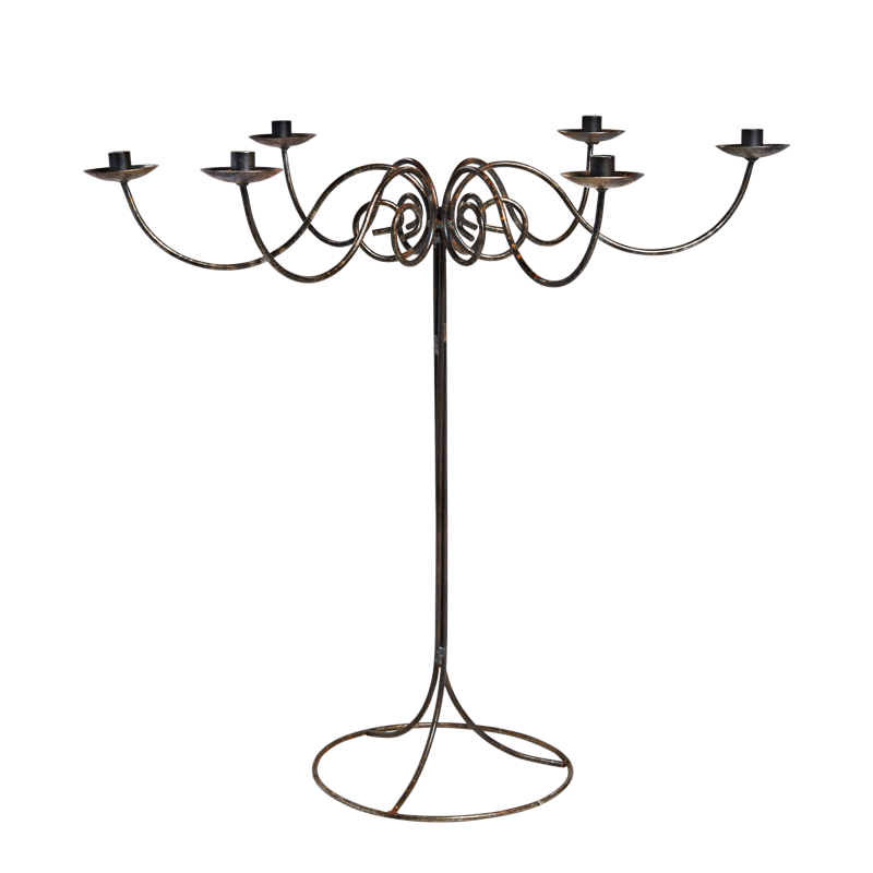 Candelabro hierro forjado Ø 84 cm Alt. 75 cm