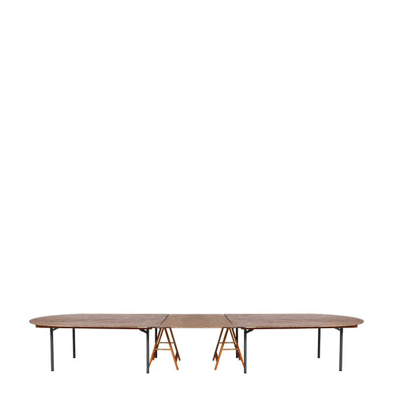 Mesa ovalada de 150 x 500 cm