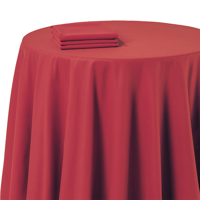 Mantel chintz rojo 240 x 240 cm ignífugo M1