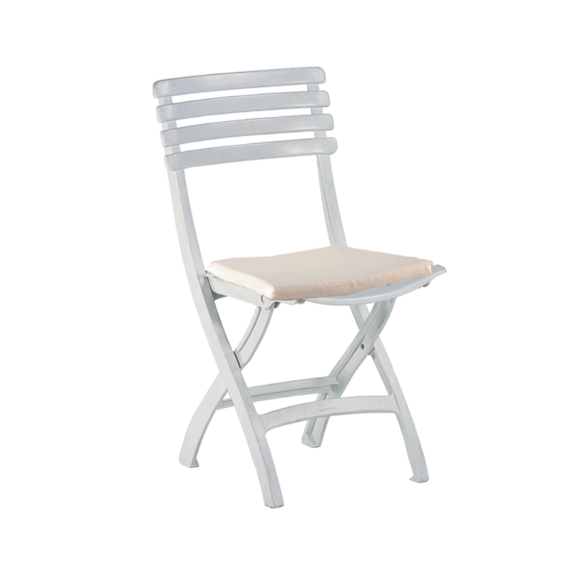 Silla Deauville con cojín blanco