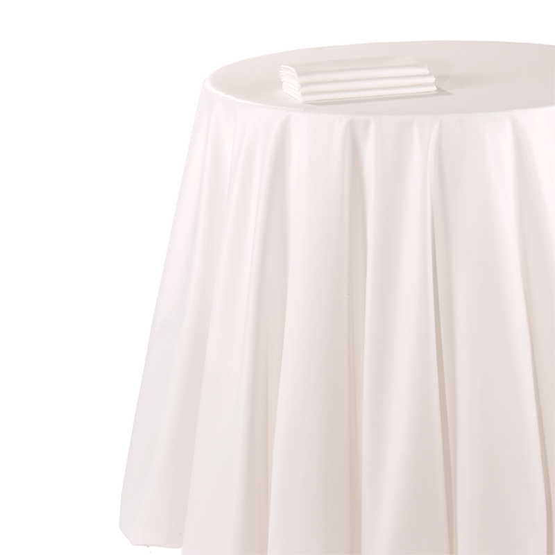 Mantel chintz blanco 290 x 290 cm. ignífugo M1