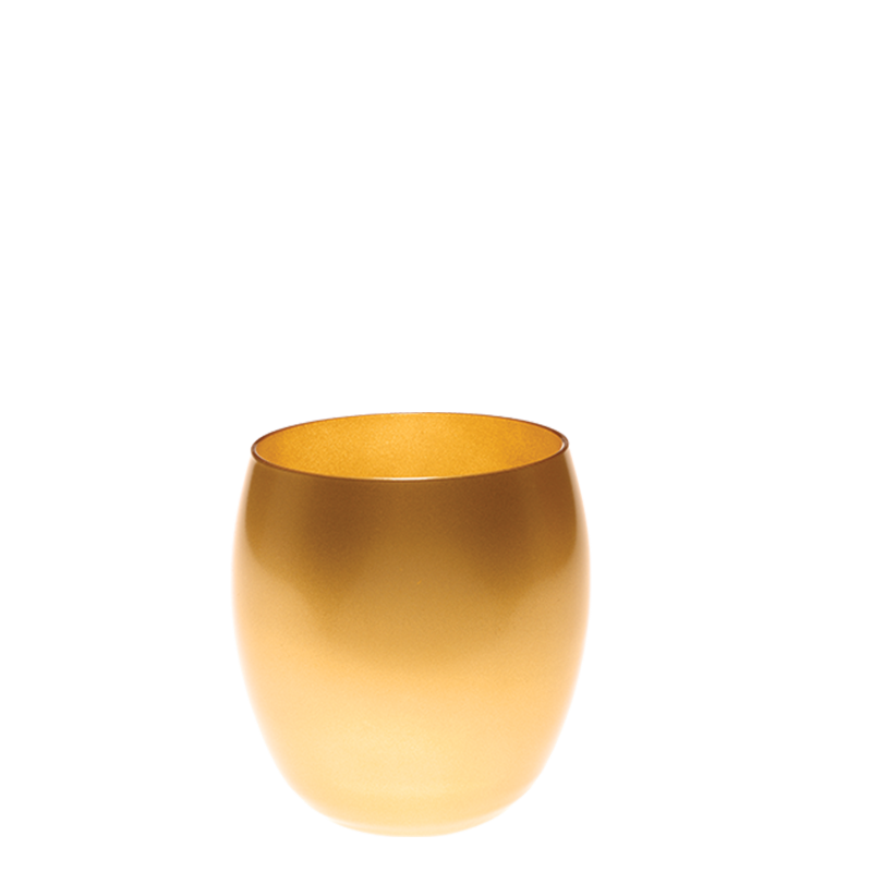 Vaso dorado Ø 9 cm Alt. 9,5 cm 36 cl