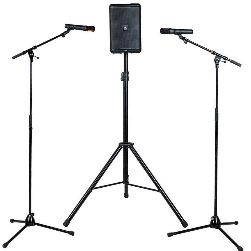 Sono : 1 altavoce – 2 micros de pie – 2 micros