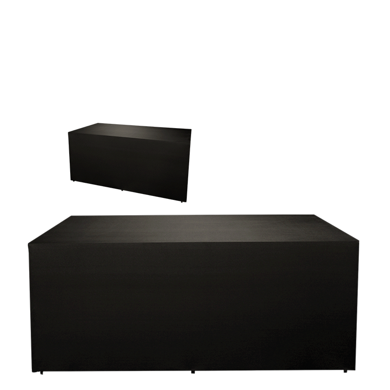 Buffet plegable con funda negra "4 caras" 100 x 200 cm