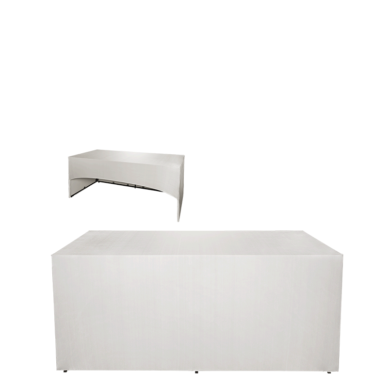 Buffet plegable con funda blanca "3 caras" 80 x 200 cm
