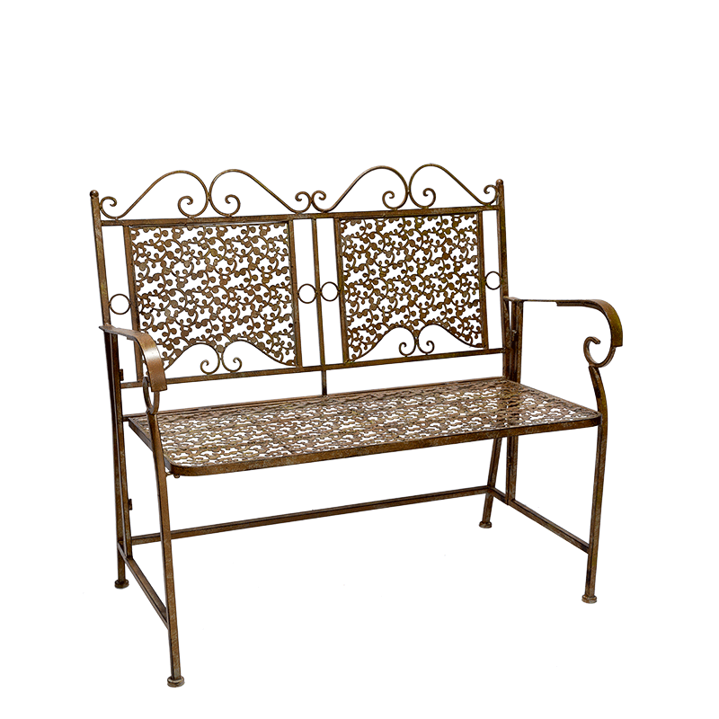 Banco en hierro forjado estilo Marruecos 52 x 91 x 98 cm