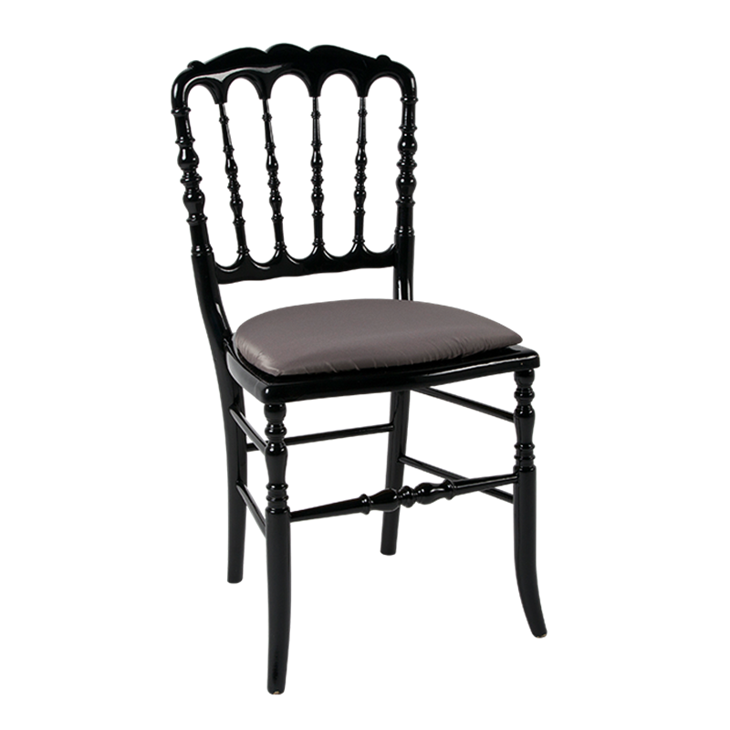 Silla Napoleon III negra toscana bronce