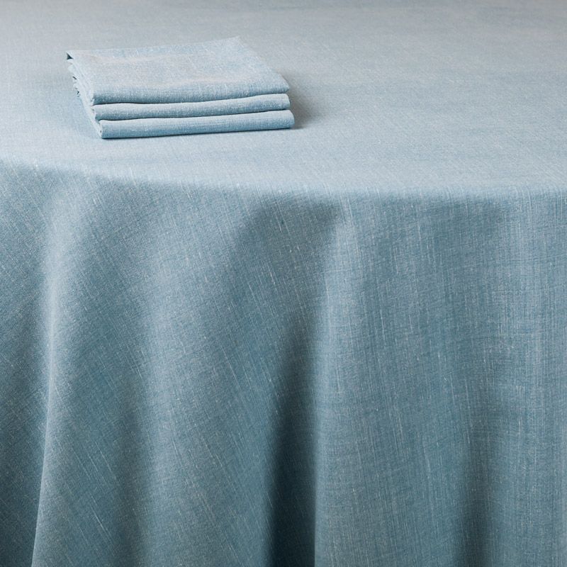 Pasillo de mesa Lino azul 50 x 390 cm