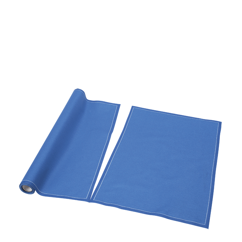 Set de mesa/servilleta tela azul 48 x 32 cm (por 12)