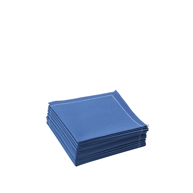 Servilletas cóctel tela azul 20 x 20 cm (30 u.)