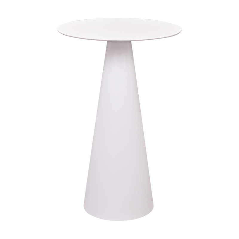 Mesa cóctel alta Icono blanca Ø 69 Alt. 106 cm