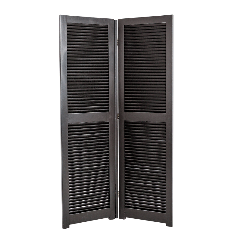 Biombo Luisiana negro 2 hojas L 130 cm (65 x 2) H 205 cm