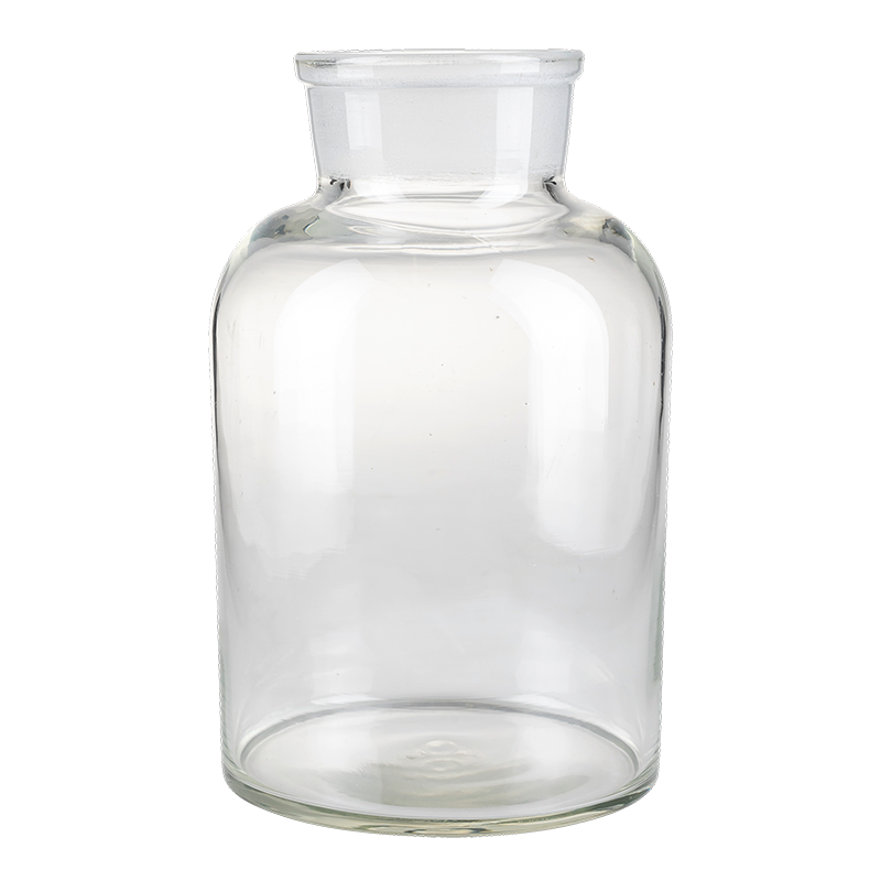 Bote de farmacia vintage en cristal blanco tamaño grande