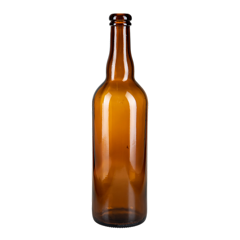 Botella en cristal marrón vintage
