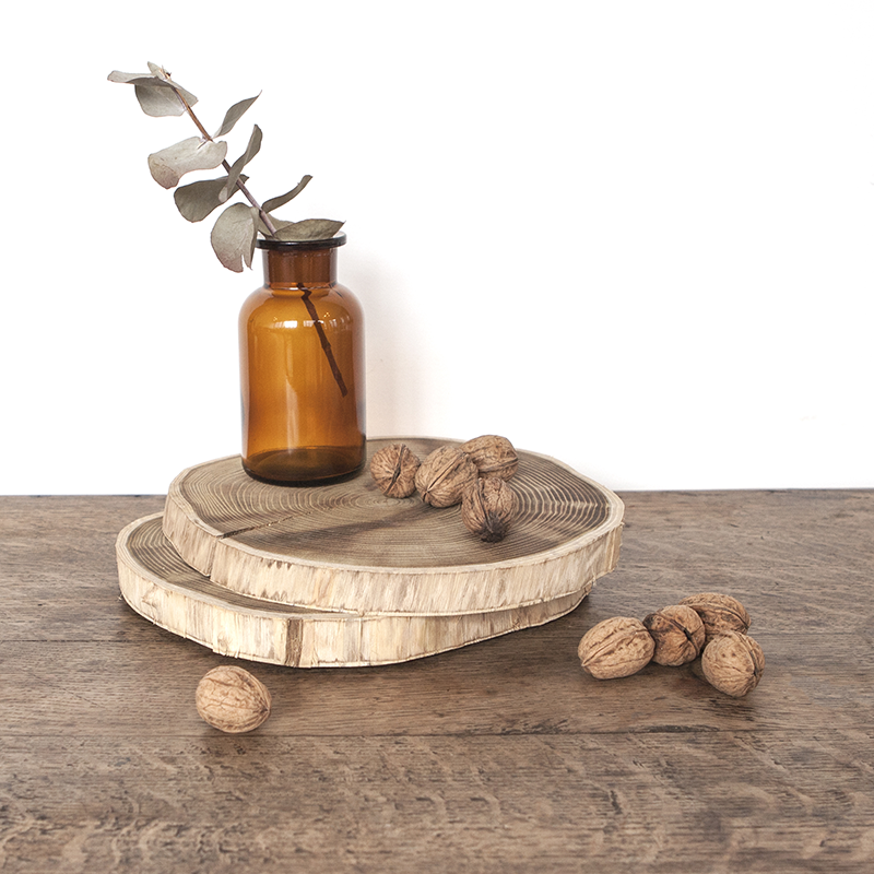 Circulo de madera vintage grande Ø 34-35 cm