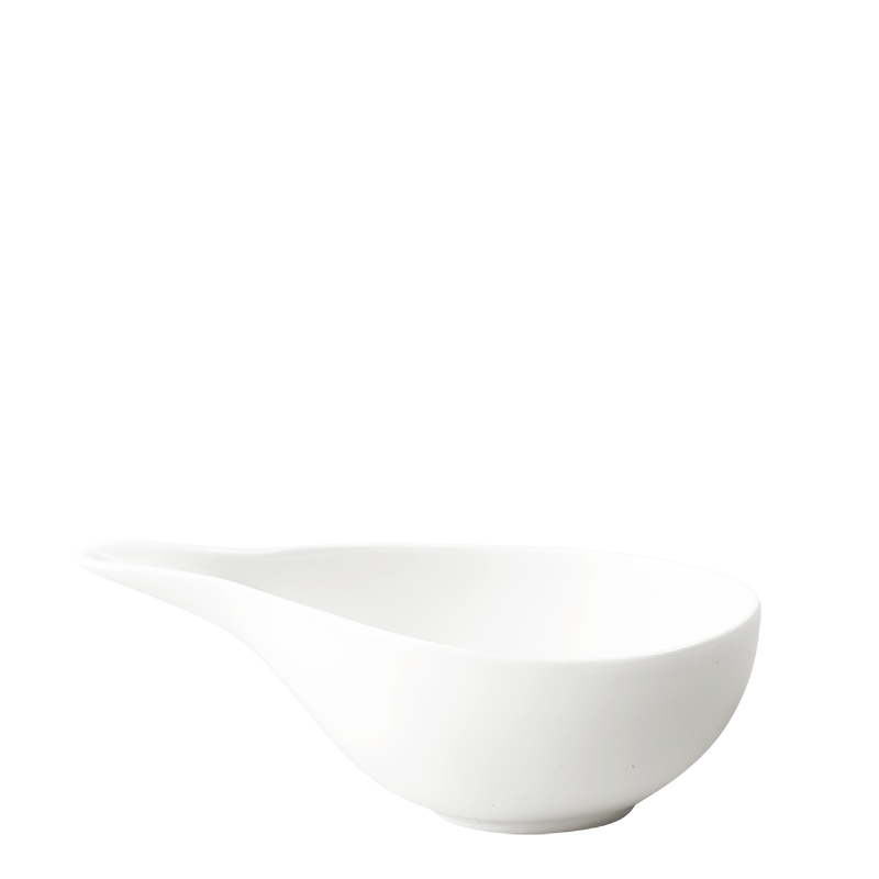 Salsera de porcelana blanca 19 x 9 cm Alt. 6 cm