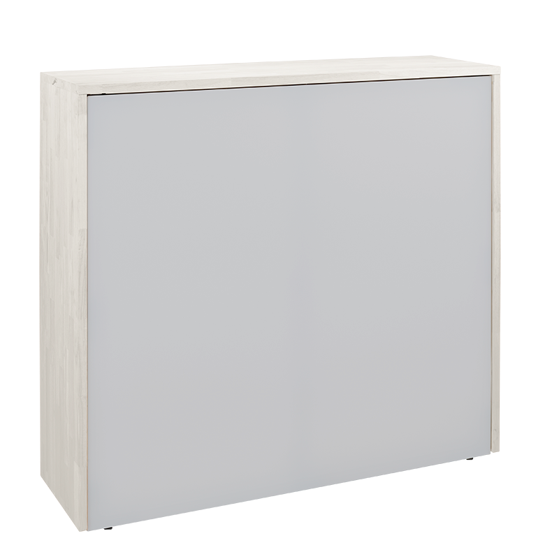 Mostrador recepción plegable blanco 35 x 120 cm Alt.110 cm