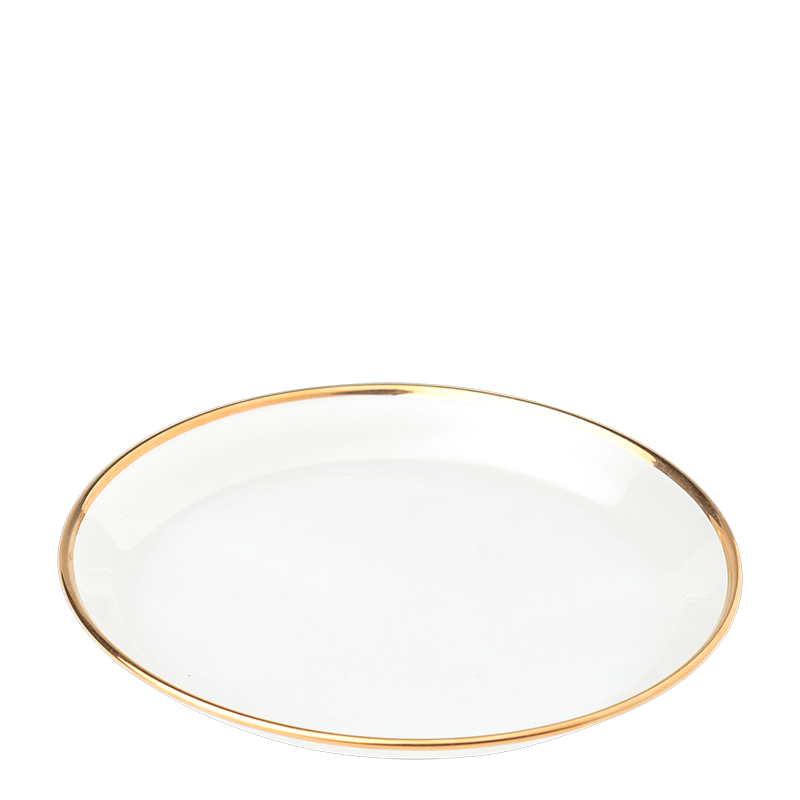 Plato de pan cristal ribete oro Ø 12 cm