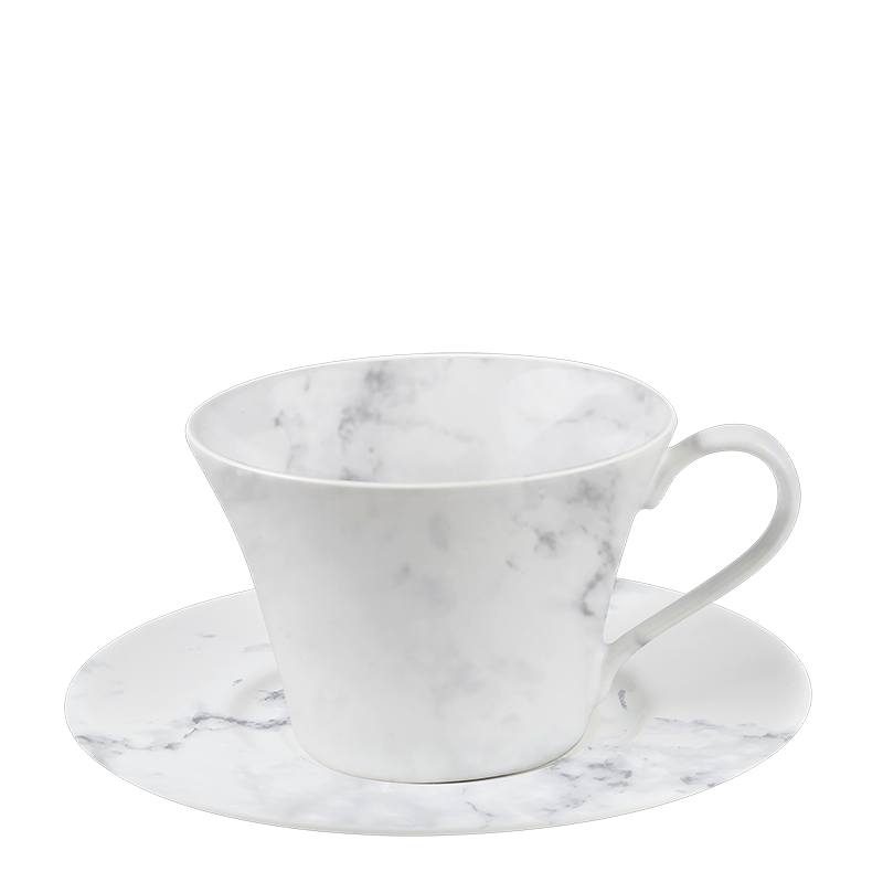 Taza y plato de té Mármol 25 cl