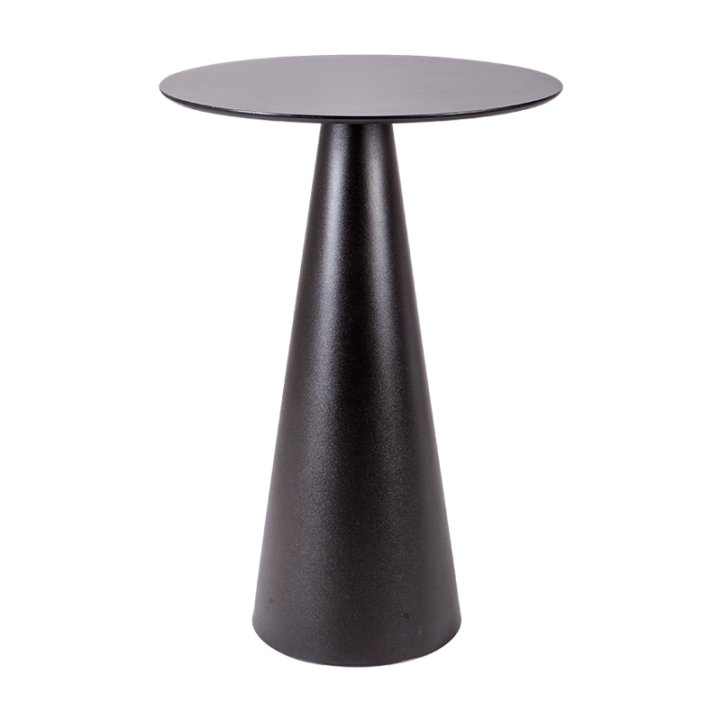 Mesa cóctel alta Icono negra Ø 69 cm. Alt. 106 cm