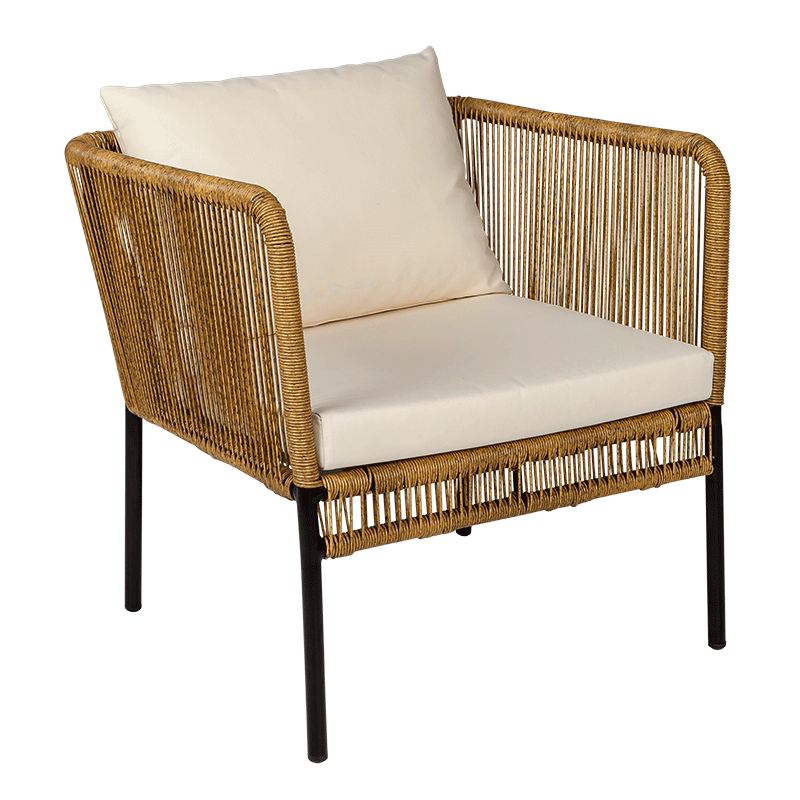 Sillón ratán Terraza 70 x 68 cm Alt. 70 cm