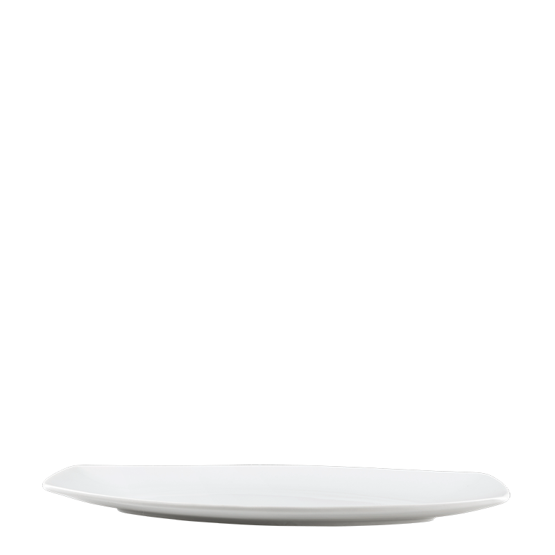 Fuente oval alargada blanca 37 x 15 cm