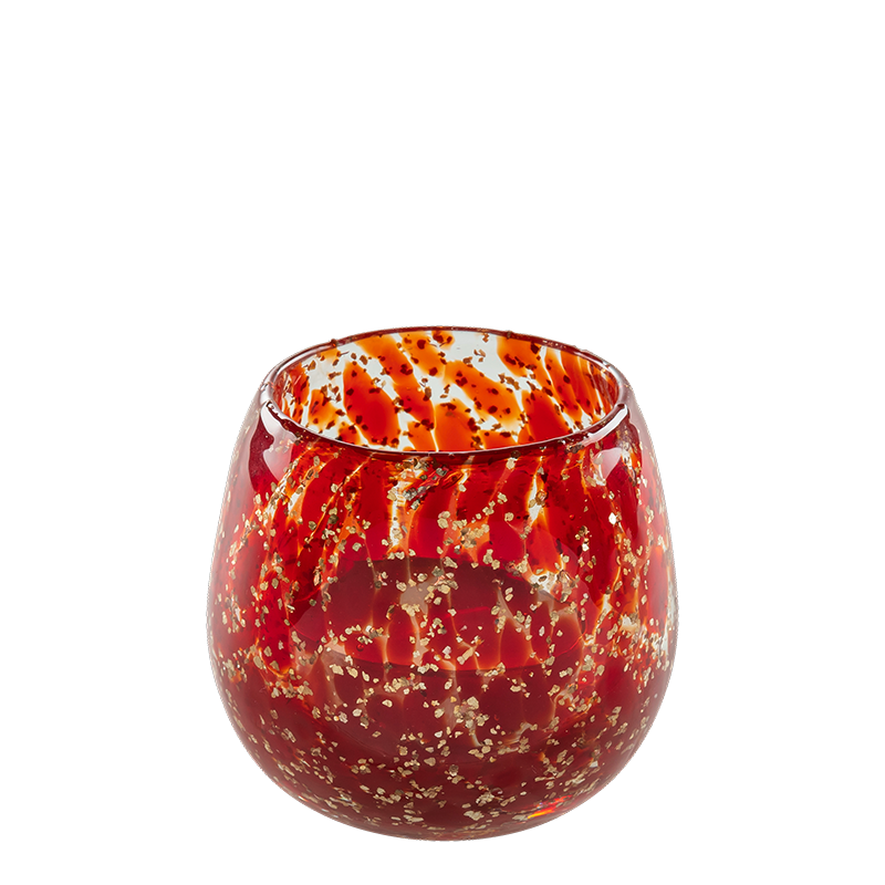Portavela Murano Rojo Alt. 8 cm. Ø 10 cm.