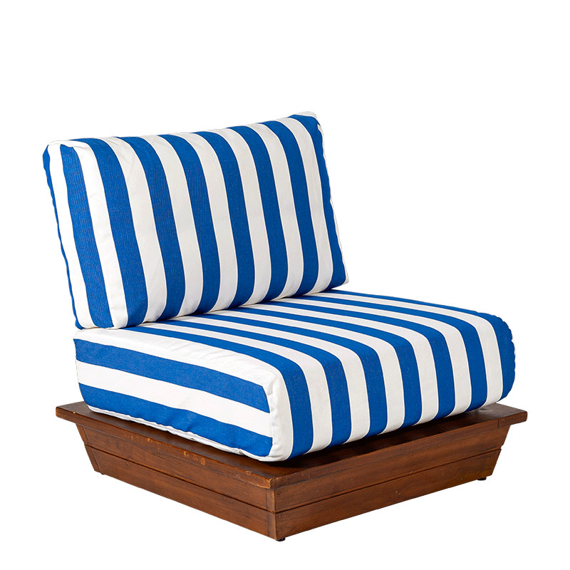 Sillón Chill-out Beach Club Blue 76 x 76 cm  Alt. 70 cm