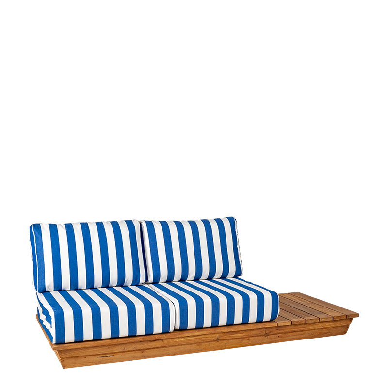 Sofá Chill-out Beach Club Blue 76 x 204 cm Alt. 70 cm
