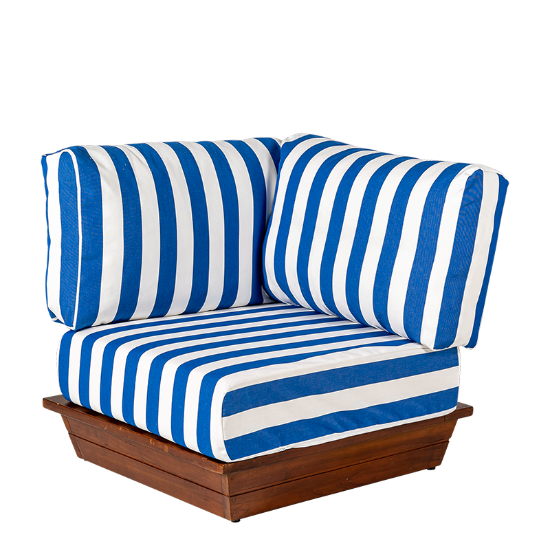 Módulo esquinero Chill-out Beach Club Blue 76 x 76 cm Alt. 70 cm