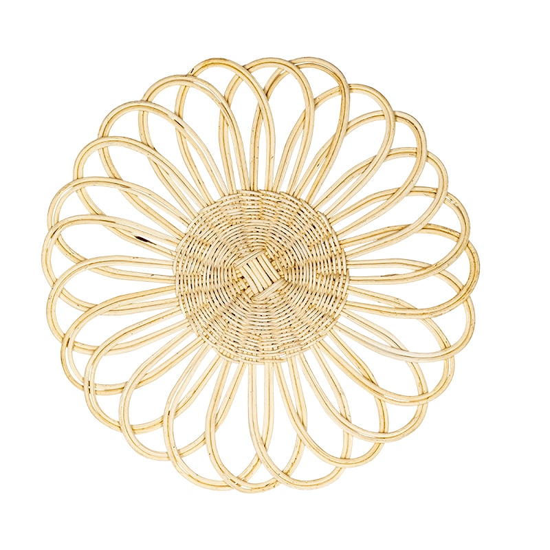 Bajoplato flor de ratán Ø 35 cm