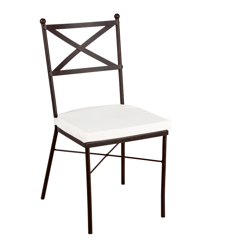 Silla Toscana cojín blanco