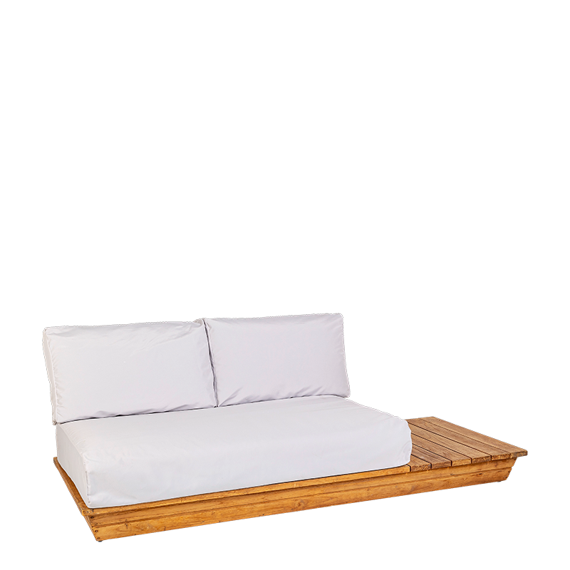 Sofá Lounge gris 76 x 204 cm Alt. 70 cm