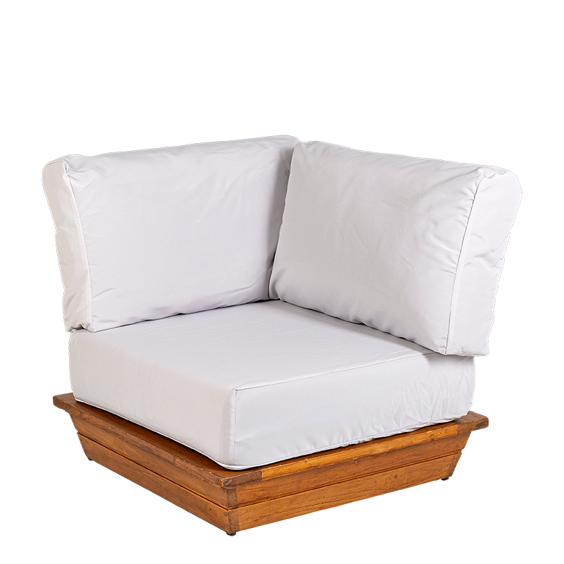 Módulo esquinero Lounge gris 76 x 76 cm Alt. 70 cm