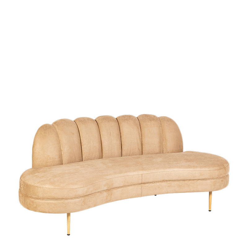 Sofá Bella beige 75x190cm Alt. 80cm