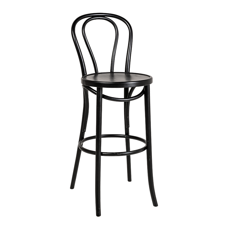 Silla alta Bistrot negra Ø 40 cm H 109 cm