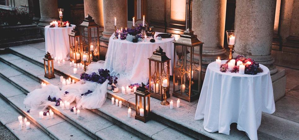 Cena a la luz de las velas