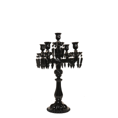 Candelabro cristal negro 5 brazos