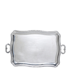 Bandeja de metal plateado vintage